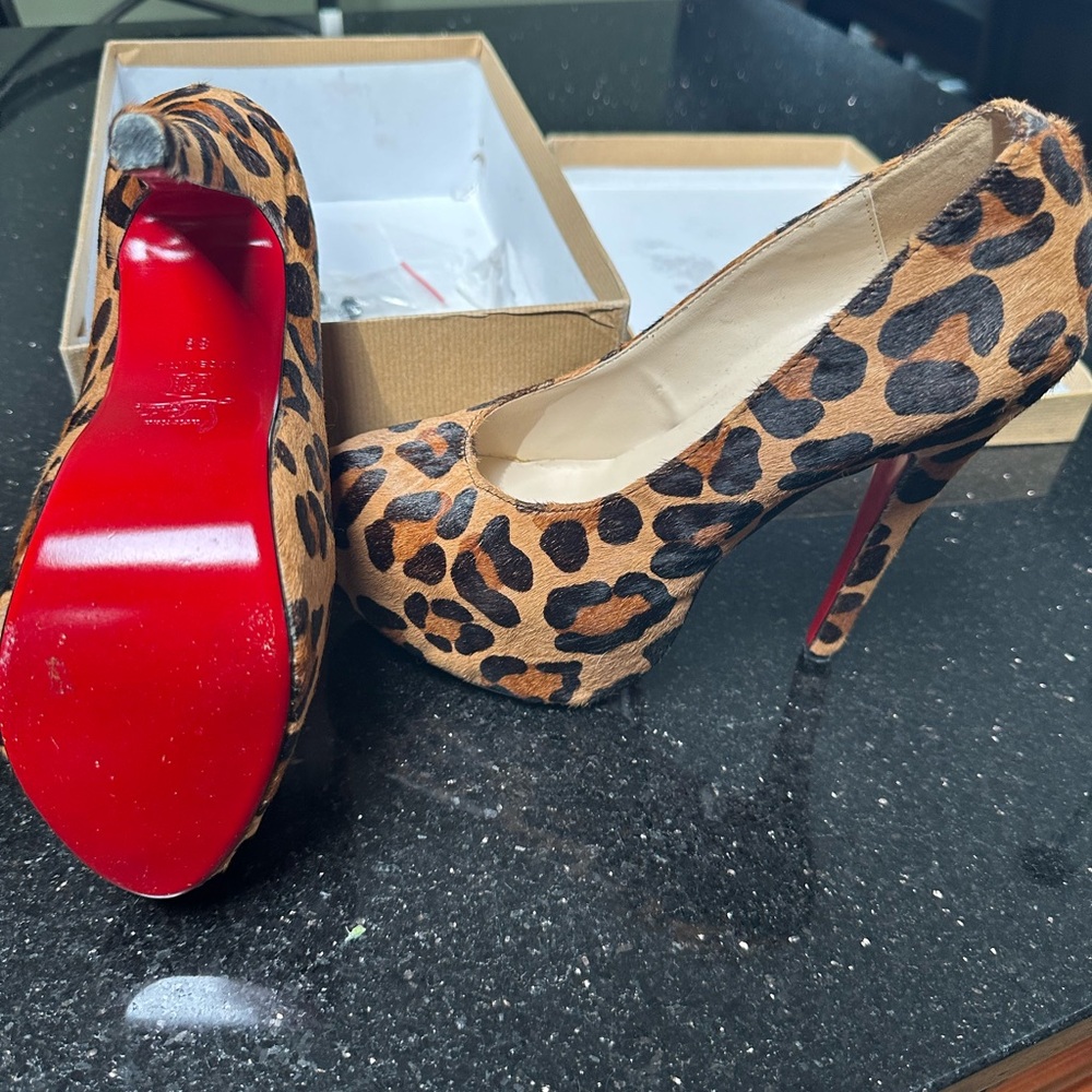 Christian Louboutins size 39 leopard